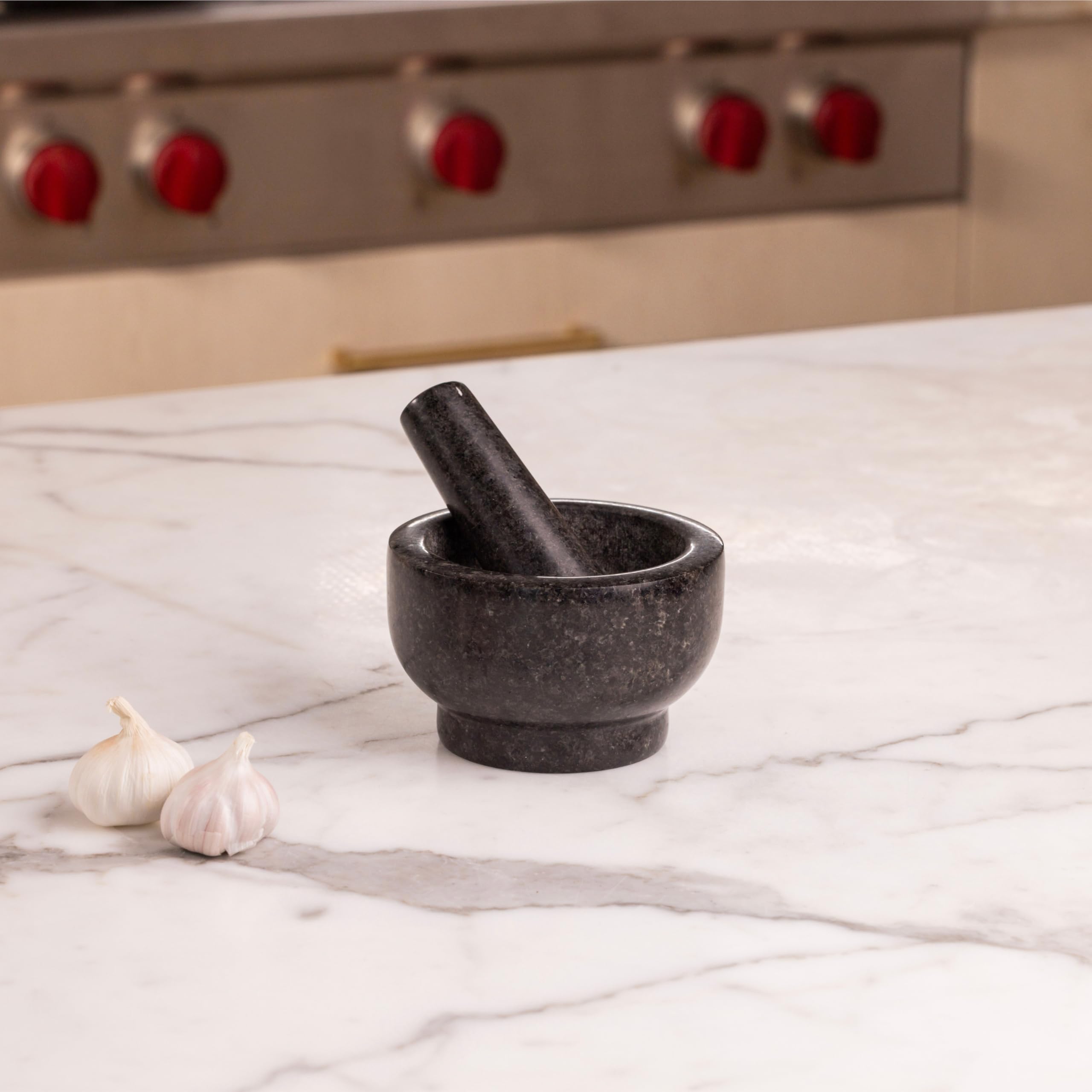 Lagostina Natural Granite Hand Mortar And Pestle, Manual Grinder, Perfect Crushing Herbs, Spices, 1.3 Cup Capacity, Durable And Easy To Clean, Gray, L413.4106.02 🍁 All In One Marketplace Canada
