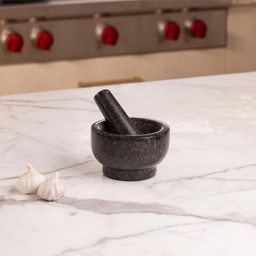 Lagostina Natural Granite Hand Mortar And Pestle, Manual Grinder, Perfect Crushing Herbs, Spices, 1.3 Cup Capacity, Durable And Easy To Clean, Gray, L413.4106.02 🍁 All In One Marketplace Canada