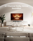 ULTIMEA 5.1ch Soundbar with Dolby Atmos, Sound Bar with Subwoofer for Smart TV, Home Theater Surround Sound System for TV, 300W, Adjustable Bass Boost, App, Bluetooth 5.4, Poseidon M60 (2025 Model) 🍁 All In One Marketplace Canada