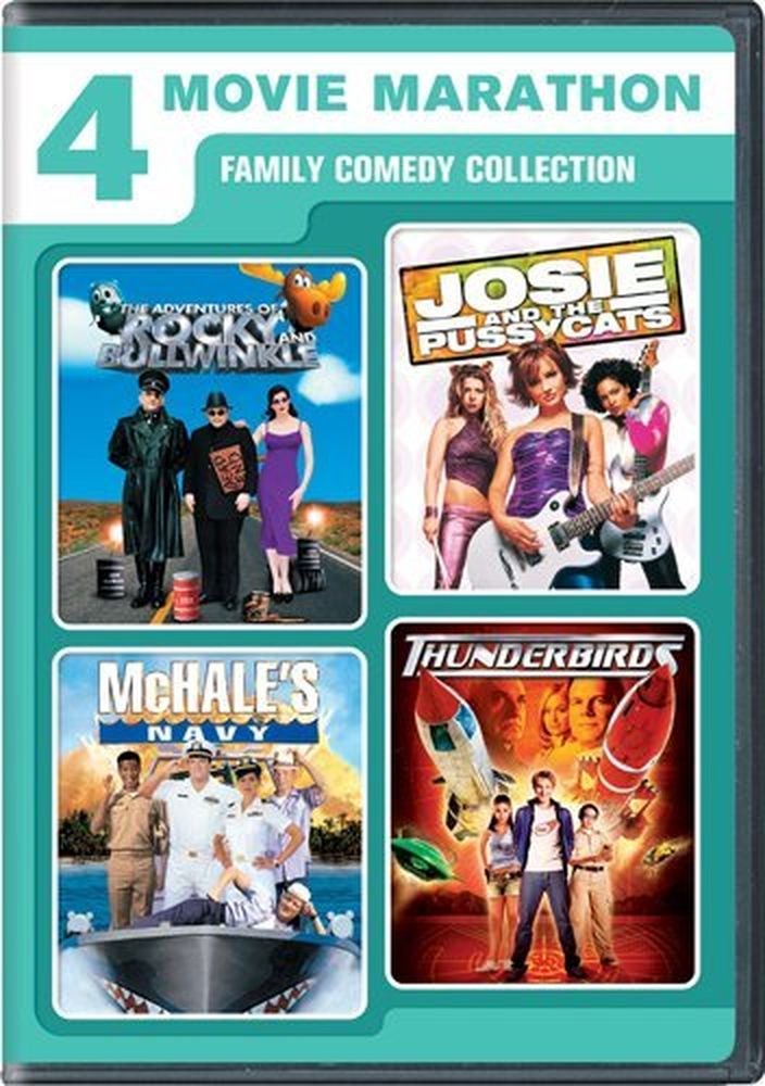 4 Movie Marathon: Adventures of Rocky & Bullwinkle / Josie and the Pussycats / McHale's Navy / Thunderbirds - DVD (Used)