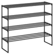 SONGMICS Shoe Rack, 4-Tier Shoe Organizer, Sturdy Storage Shelf, Upright or Upside Down, for 20-25 Pairs, Stackable, for Entryway, 30 x 92 x 75 cm, Black ULSA14BK 🍁 All In One Marketplace Canada