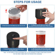 Electric Mason Jar Vacuum Sealer Kit, Portable Vacuum Sealer for Regular and Wide Mason Jars, Food Storage and Fermentation, Deep Black 🍁 All In One Marketplace Canada