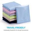 SmoTecQ 12 Pack Microfiber Cleaning Cloths for Glasses & Screens (6x7) - Optical Grade Lens Cleaner for Eyeglasses, Camera, iPhone, iPad & TV - Individually Wrapped, Assorted Colours 🍁 All In One Marketplace Canada