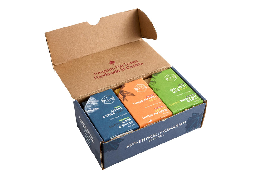 Crate 61, Vegan Natural Bar Soap, Handmade Soap With Premium Essential Oils, Cold Pressed Face And Body Bar Soap For Men And Women 6 Pack (For Him) 🍁 All In One Marketplace Canada