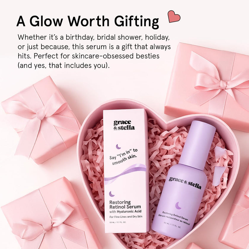 grace & stella 0.2% Retinol Serum for Face (50ml) - Restoring Retinol Serum with Hyaluronic Acid to Reduce Fine Lines, Wrinkles, Texture, Uneven Skin Tone - Anti-Aging, Hydrating, Vegan Skincare 🍁 All In One Marketplace Canada