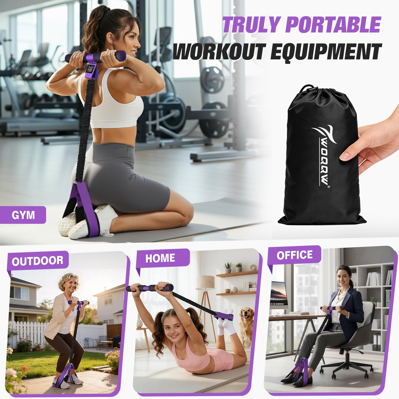 Upgraded Pedal Resistance Band with Handles, Foot Pedal Resistance Bands for Women, Core Abs Leg Training, Exercise Bands for Full Body Workout Fitness, Home Gym Equipment, Pilates & Physical Therapy 🍁 All In One Marketplace Canada