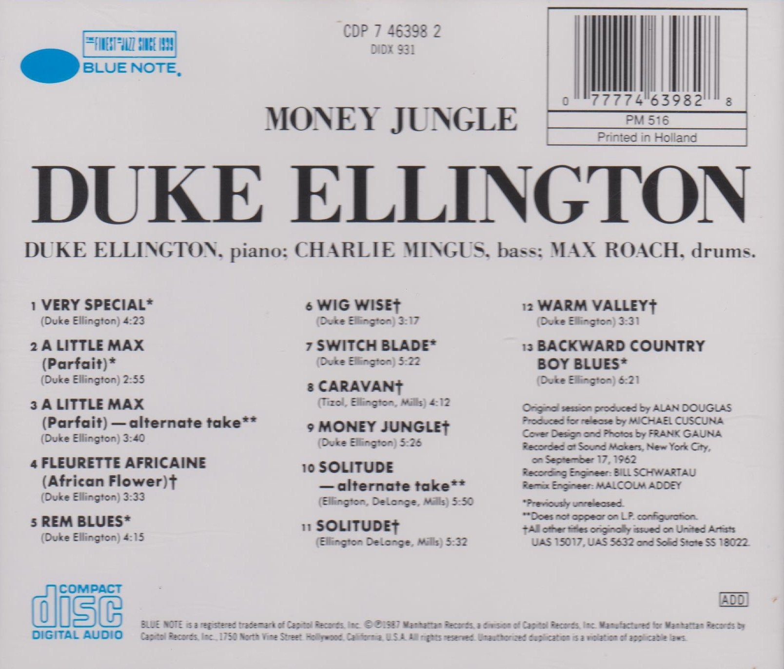Duke Ellington / Money Jungle - CD (Used)