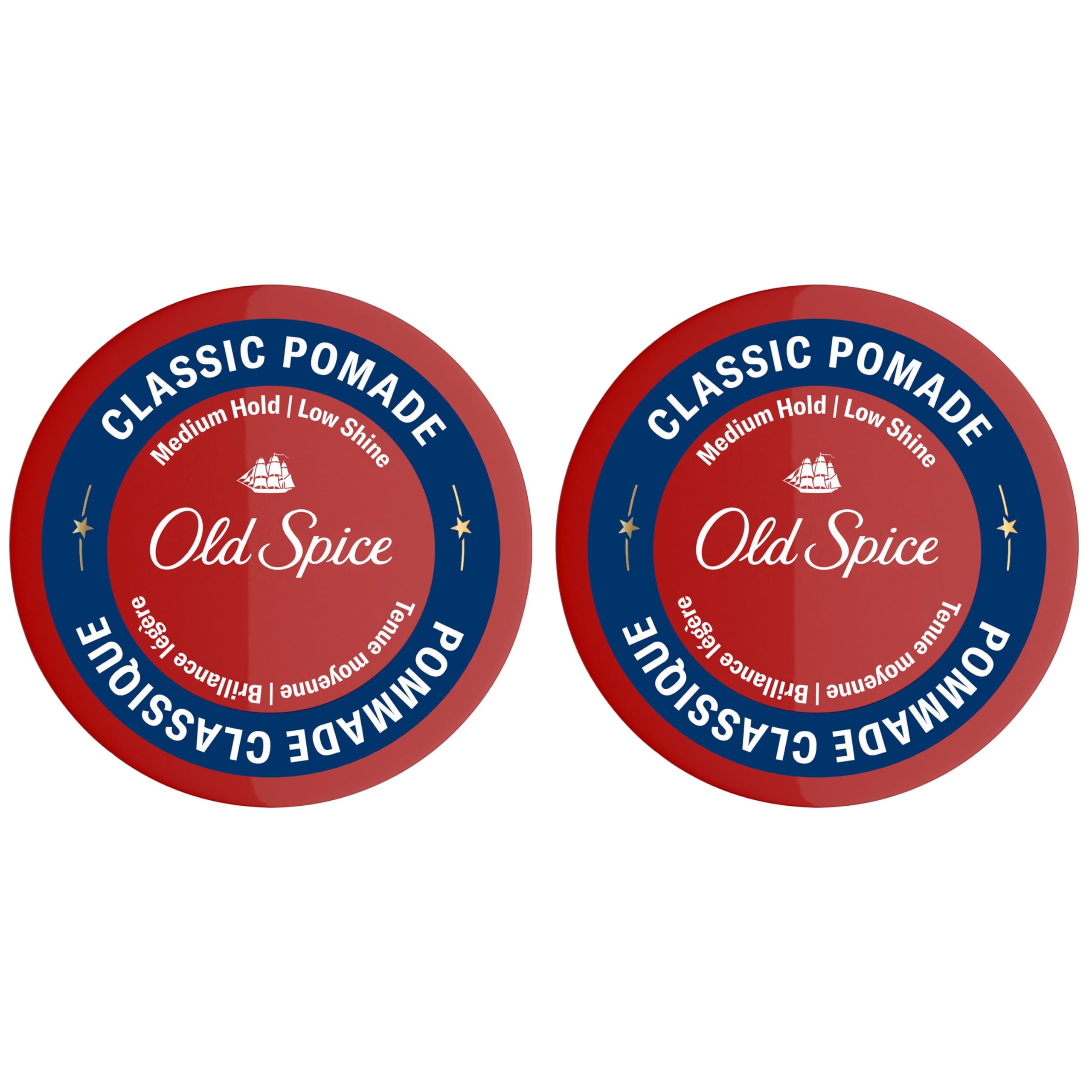Old Spice Hair Styling Pomade for Men, Medium Hold No Shine, 126 g Total (2 Count of 63 g Each) 🍁 All In One Marketplace Canada