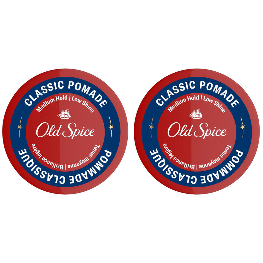 Old Spice Hair Styling Pomade for Men, Medium Hold No Shine, 126 g Total (2 Count of 63 g Each) 🍁 All In One Marketplace Canada