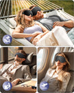 WAOAW Sleep Mask Travel Essentials - 3D Blackout Eye Mask for Sleeping - Soft Breathable Adjustable Light Blocking Eye Covers for Men and Women - Comfortable Night Mask for Travel Flight (Black) 🍁 All In One Marketplace Canada