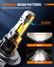 SEALIGHT 2026 Upgraded H7 LED Headlight Bulbs, 1:1 Design 62,000LM 1000% Brighter H7 LED Bulbs, 6500K Cool White H7 Halogen Replacement, Plug and Play, Non-polarity, IP68 Waterproof, Pack of 2 🍁 All In One Marketplace Canada