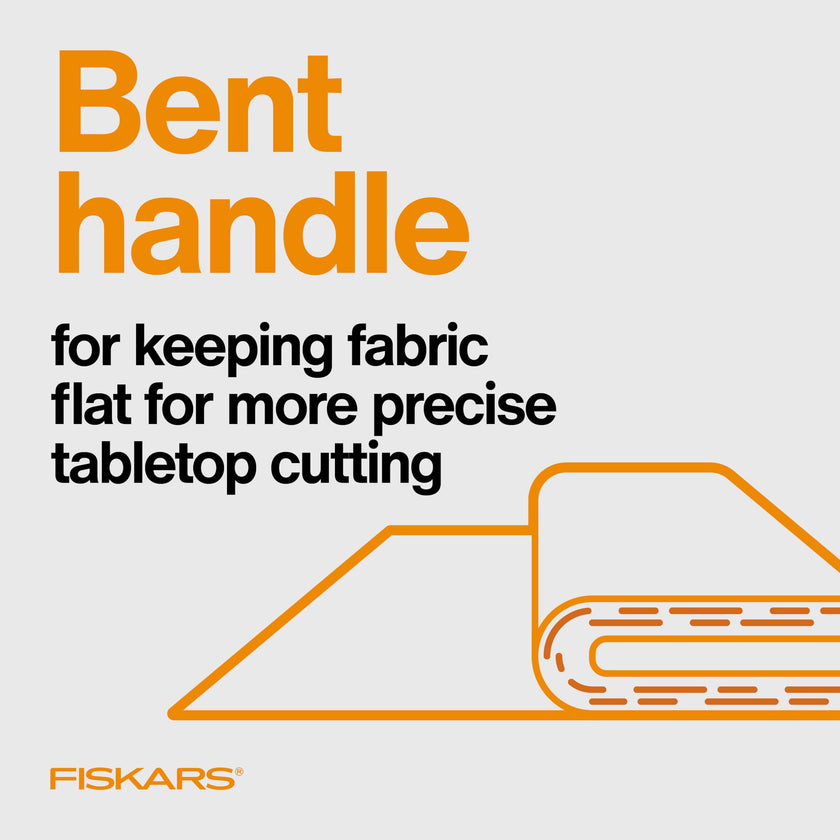 Fiskars Easy Action Fabric Scissors, Stainless Steel Blades for Precision Cuts, Spring-Assited Bent Handle 🍁 All In One Marketplace Canada