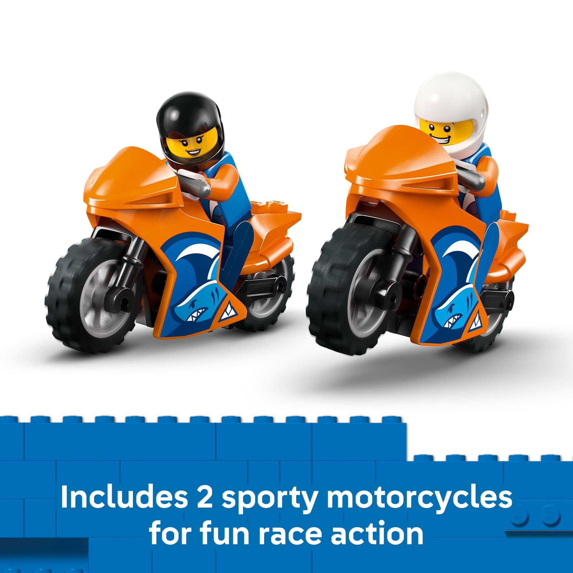 LEGO City Motorcycle Transporter Building Toy for Boys & Girls - Pretend Play Set for Preschool Kids, Ages 4+ - Flatbed Truck Toy W/2 Toy Motorcycles & 2 Minifigures - Gift Idea for Birthdays - 60491 🍁 All In One Marketplace Canada