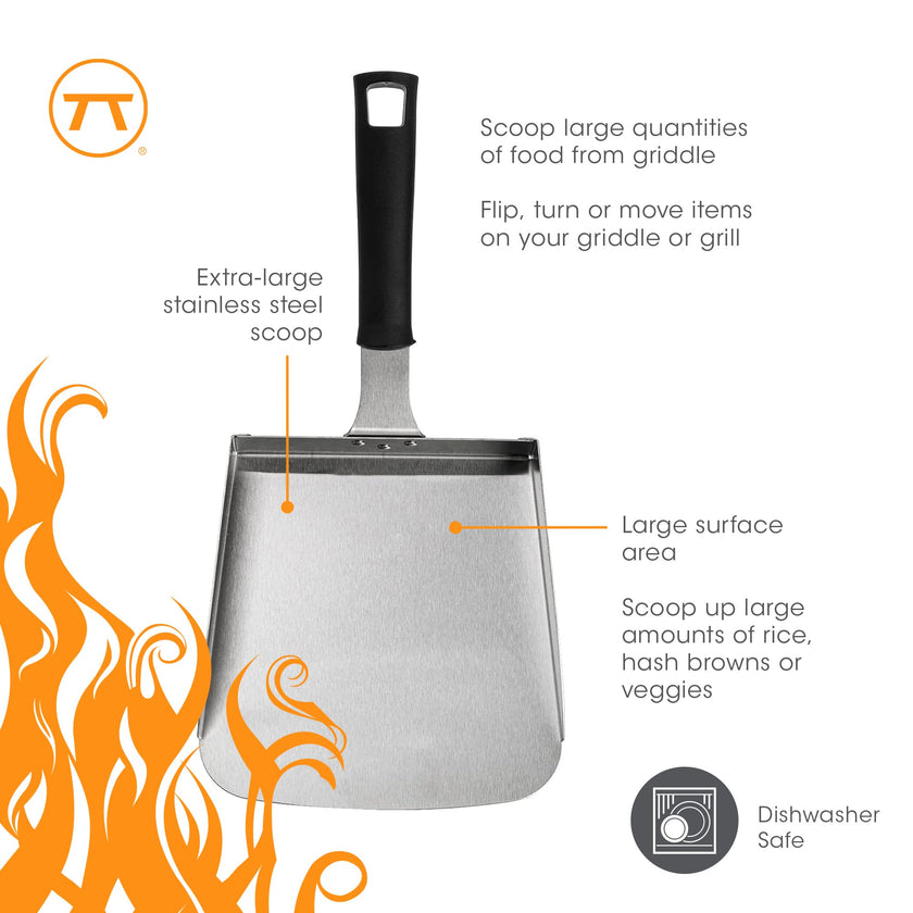 Outset Griddle Scoop Stainless Steel, XL 5 Cup Food Shovel with Handle 🍁 All In One Marketplace Canada