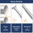 Shower Curtain Rod 30 to 76 Inches, 1 Inch Adjustable Spring Tension Stainless Steel Shower Rod No Drill for Bathroom, Closet, Window, Room Divider, Never Rust, Non Slip, Chrome 🍁 All In One Marketplace Canada
