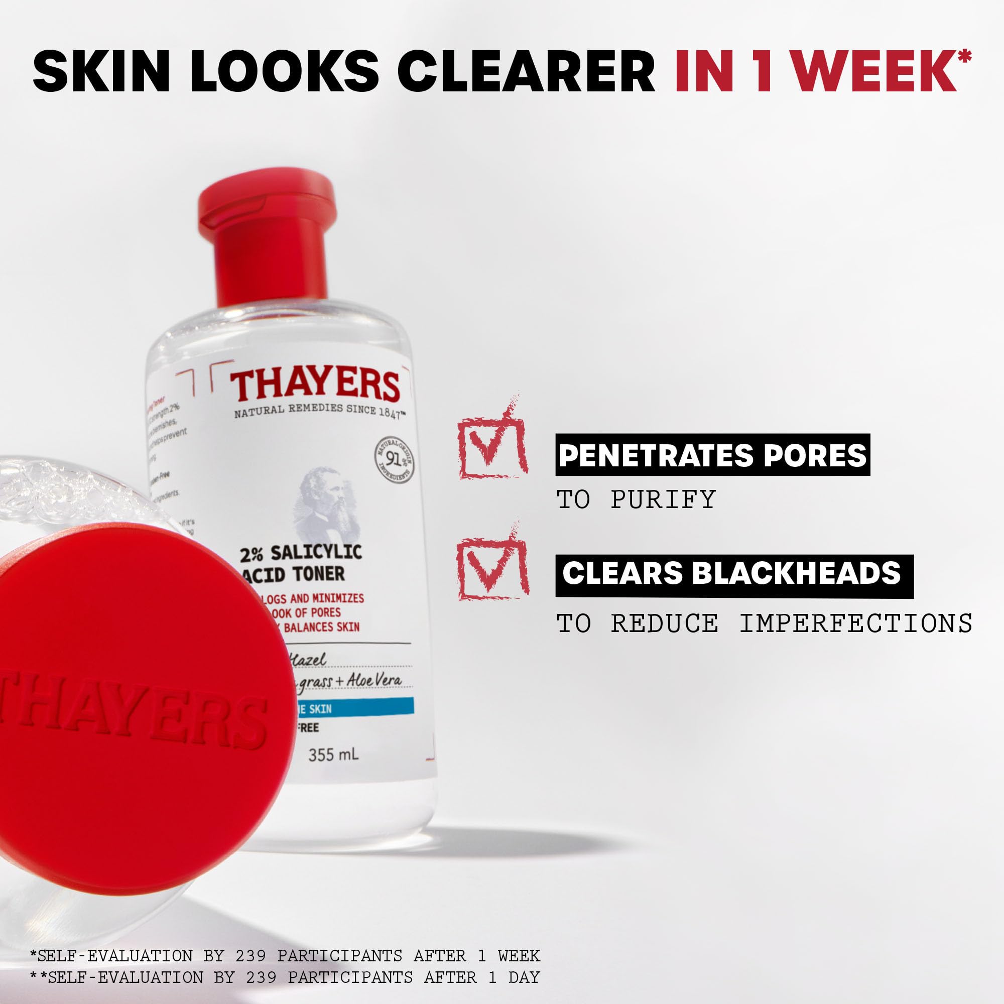 Thayers Alcohol-Free 2% Salicylic Acid Toner with Witch Hazel, Lemongrass and Aloe Vera for Acne-prone Skin, 355 ml 🍁 All In One Marketplace Canada