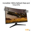 ASUS TUF Gaming 31.5” 1440P Curved HDR Gaming Monitor (VG32WQ3B) – QHD (2560 x 1440), 180Hz, 0.5ms, 1500R, Extreme Low Motion Blur, FreeSync, 90% DCI-P3, Shadow Boost, DisplayWidget, 3 yr Warranty 🍁 All In One Marketplace Canada