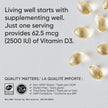 Sports Research® Vitamin D3 2500 IU with Coconut MCT Oil - High Potency Vitamin D Supplement for Immune & Bone Support - Non-GMO Verified, Gluten & Soy Free – 62.5mcg, 360 Liquid Softgels 🍁 All In One Marketplace Canada