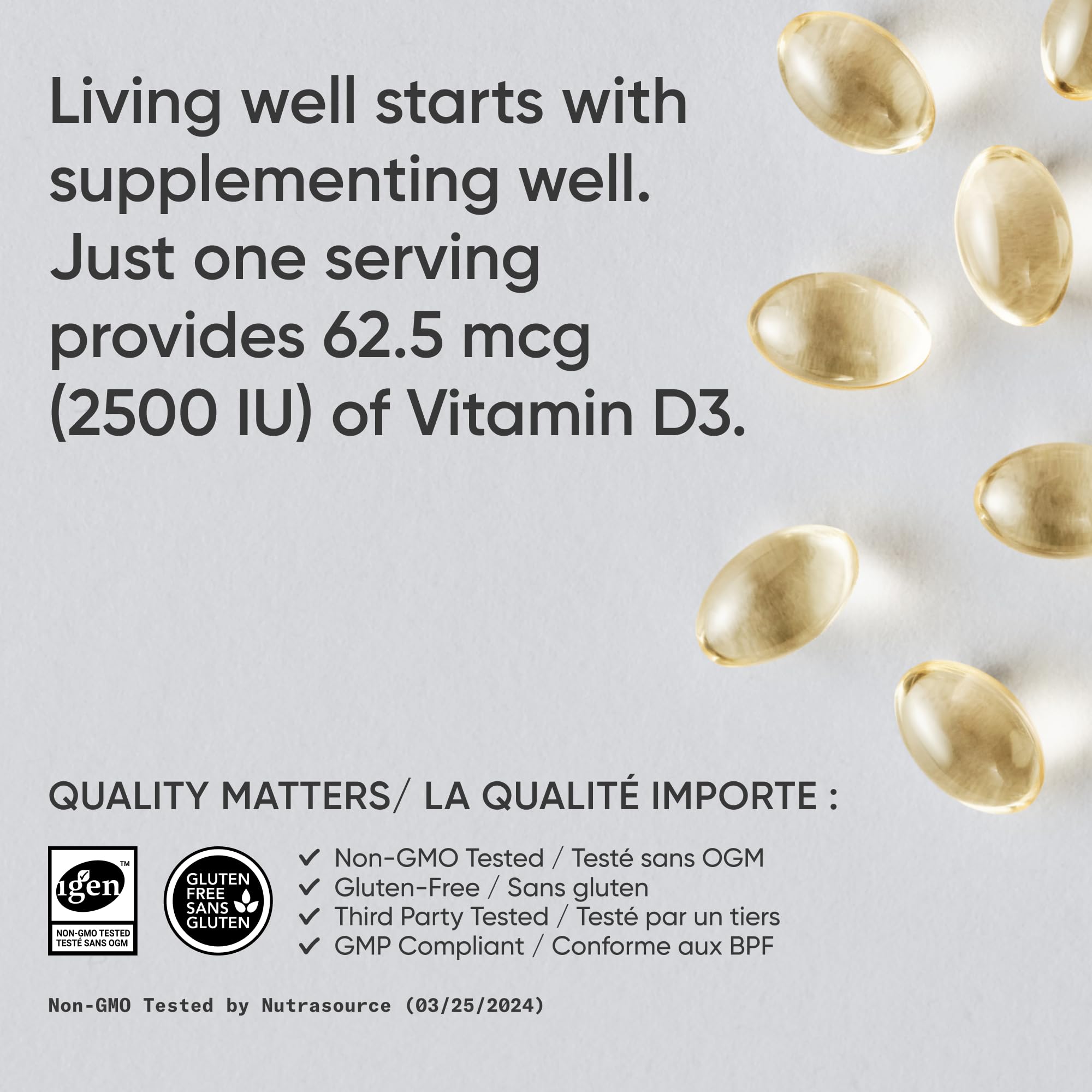 Sports Research® Vitamin D3 2500 IU with Coconut MCT Oil - High Potency Vitamin D Supplement for Immune & Bone Support - Non-GMO Verified, Gluten & Soy Free – 62.5mcg, 360 Liquid Softgels 🍁 All In One Marketplace Canada