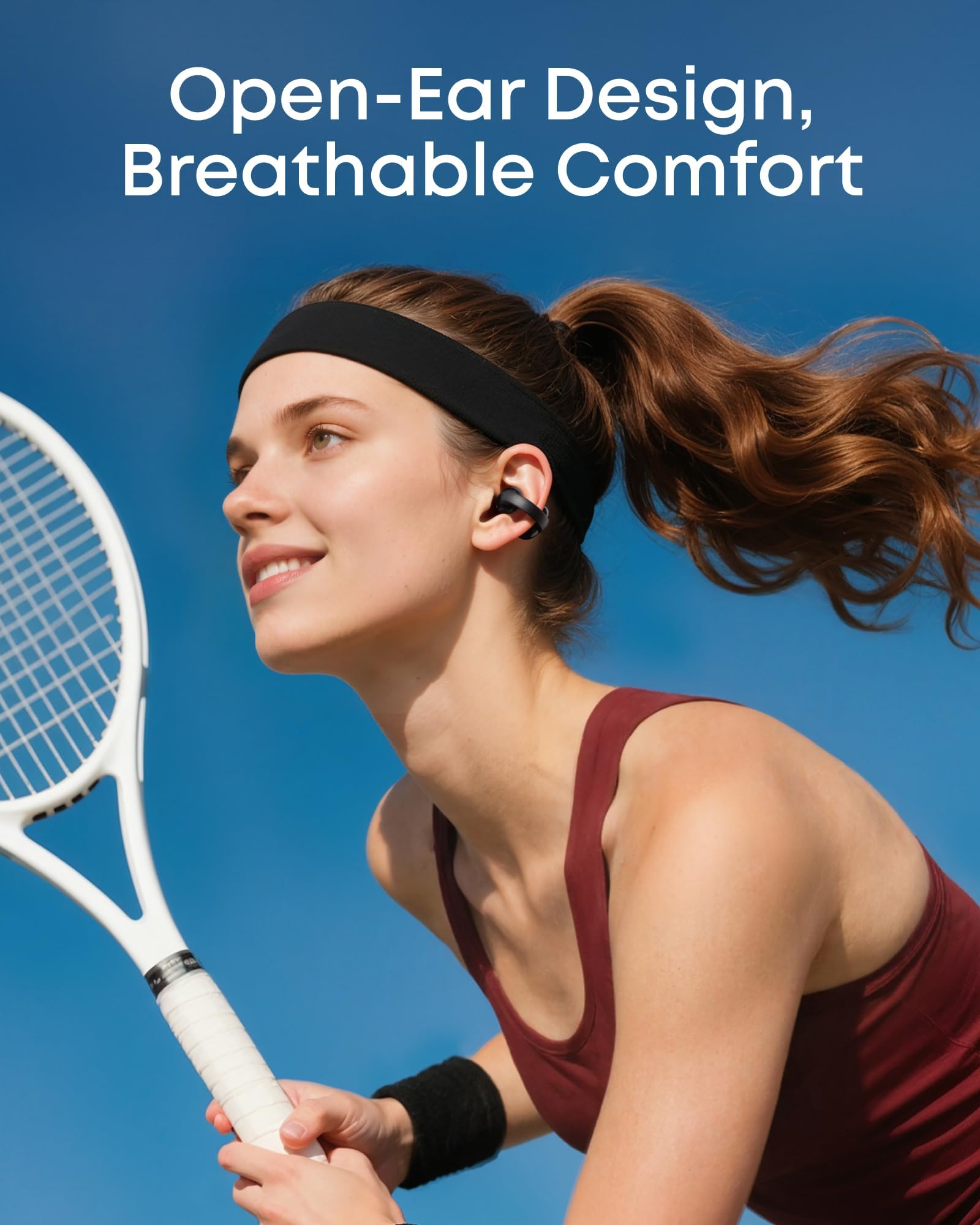 soundcore C50i by Anker, Open-Ear Headphones, Clip-On Earbuds, Ultra-Comfort, FlexiClip Design, 12mm Drivers for Powerful Bass, AI Clear Calls, 28H Playtime, Secure Fit, Hi-Res, IP55, Bluetooth 6.0 🍁 All In One Marketplace Canada