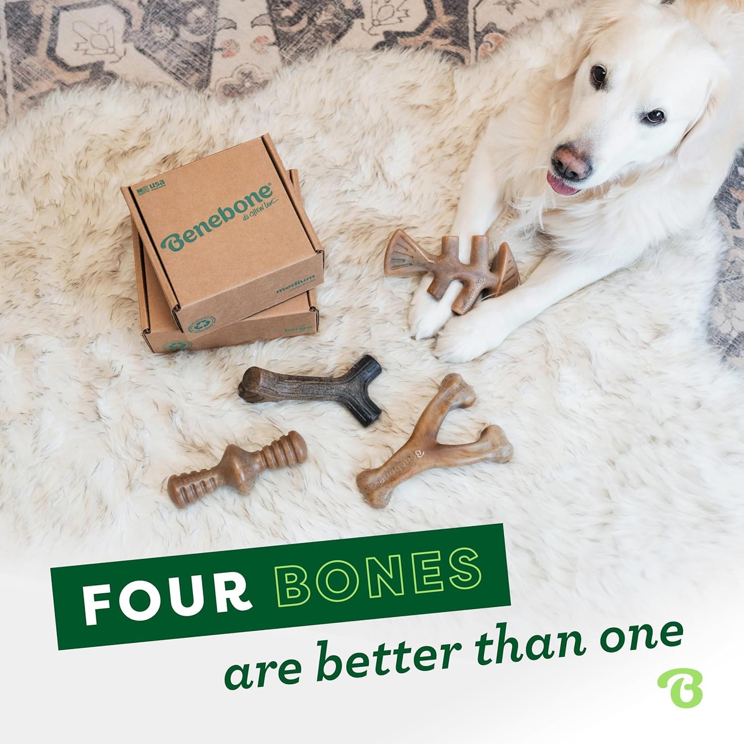 Benebone Small 4-Pack Dog Toys for Aggressive Chewers – Under 30 lbs 🍁 All In One Marketplace Canada