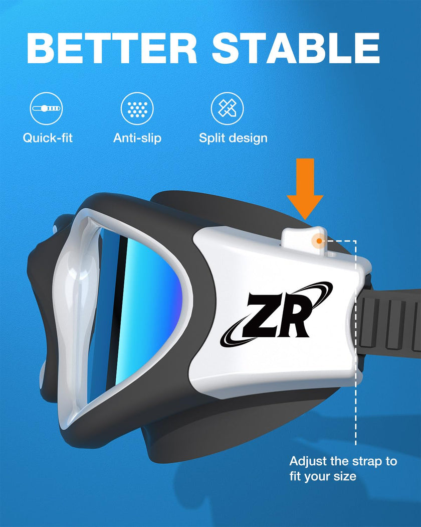 ZIONOR Swimming Goggles G1 Polarized Swim Goggles UV Protection Watertight Anti-Fog Adjustable Strap Comfort fit for Unisex Adult Men and Women-White Frame Gold Lens 🍁 All In One Marketplace Canada