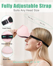 100% Blackout Sleep Mask for Women Men, 2 Packs 3D Contoured Eye Mask for Sleeping with Adjustable Strap, BeeVines Eye Mask for Eyelash Extensions Sleep Mask Blindfold, Soft Breathable Eye Shade Cover for Travel Yoga (Black & Pink)