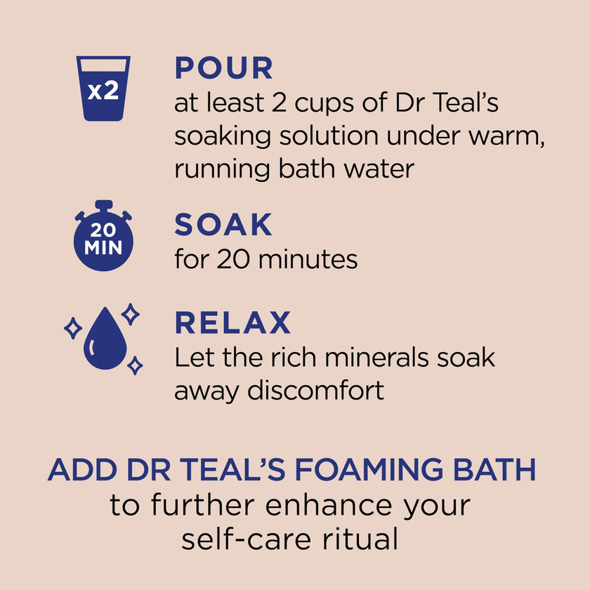 Dr Teal's Pure Epsom Salt Teal's Soaking Solution, Shea Butter & Almond Oil, 48 Oz 🍁 All In One Marketplace Canada