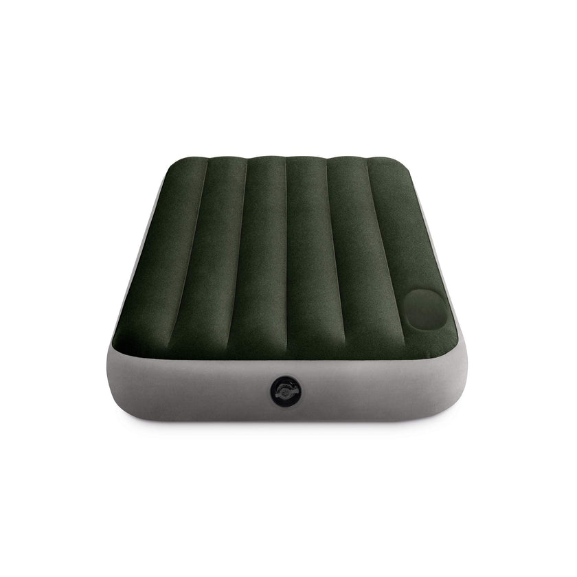 INTEX 64761E Dura-Beam Standard Downy Air Mattress: Fiber-Tech – Twin Size – Built-in Foot Pump – 10in Bed Height – 300lb Weight Capacity 🍁 All In One Marketplace Canada