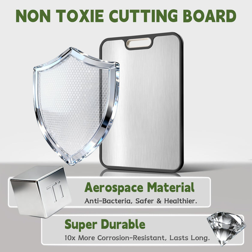 Cutting Board,Titanium Cutting Board, Kitchen Essentials, Cutting Boards for Kitchen, Double Sided Food Grade, Planche a Decouper, Chopping Board and Wheat Straw PP, Easy to Clean Large Size 16”×11” 🍁 All In One Marketplace Canada
