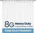 LiBa PEVA 8G Bathroom Shower Curtain Liner, 72