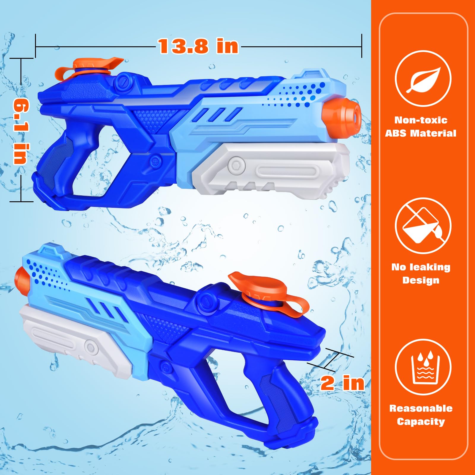 Water Guns for Kids, 3 Pack Super Water Blaster Soaker Squirt Guns 600CC High Capacity Summer Swimming Pool Beach Party Favors Water Outdoor Fighting Toy for Kids Adults Boy Girl 🍁 All In One Marketplace Canada