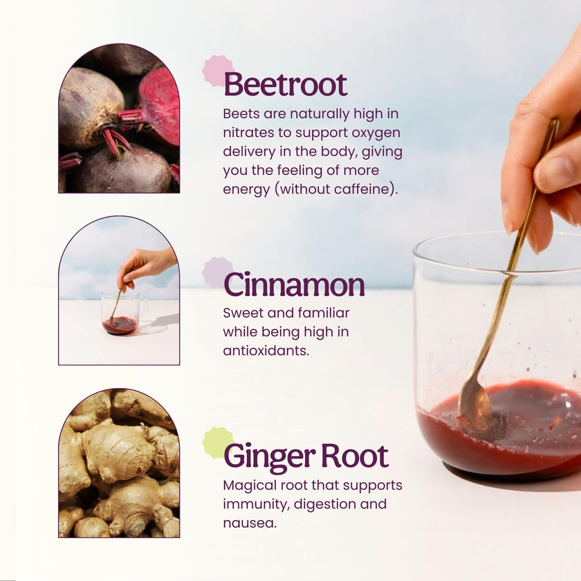 Blume Superfoods Latte - Beetroot Powder, Energy Boosting, Organic Beet Powder, Clove, Cinnamon, Ginger - Vegan, Gluten-Free - 25 Servings -Canadian Brand - As Seen on Dragons' Den 🍁 All In One Marketplace Canada