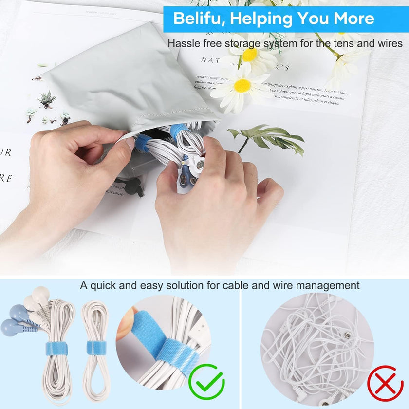 Belifu Dual Channel TENS EMS Unit with 12 Pads, 24 Modes Muscle Stimulator, Electronic Pulse Massager Muscle Massager for Pain Relief Therapy, Fastening Cable Ties, Dust-Proof Drawstring Storage Bag 🍁 All In One Marketplace Canada