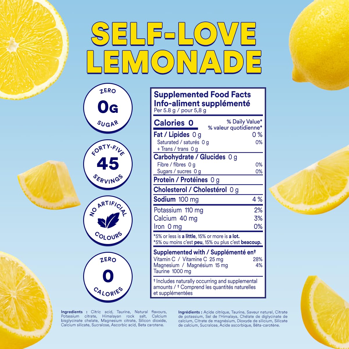 Cira Hydration Electrolytes Powder - Cira x Alicia McCarvell’s Daily Electrolyte Powder, Sugar Free w Himalayan Salt, Magnesium, & Potassium for Dehydration Relief - Self-Love Lemonade, 45 Servings 🍁 All In One Marketplace Canada