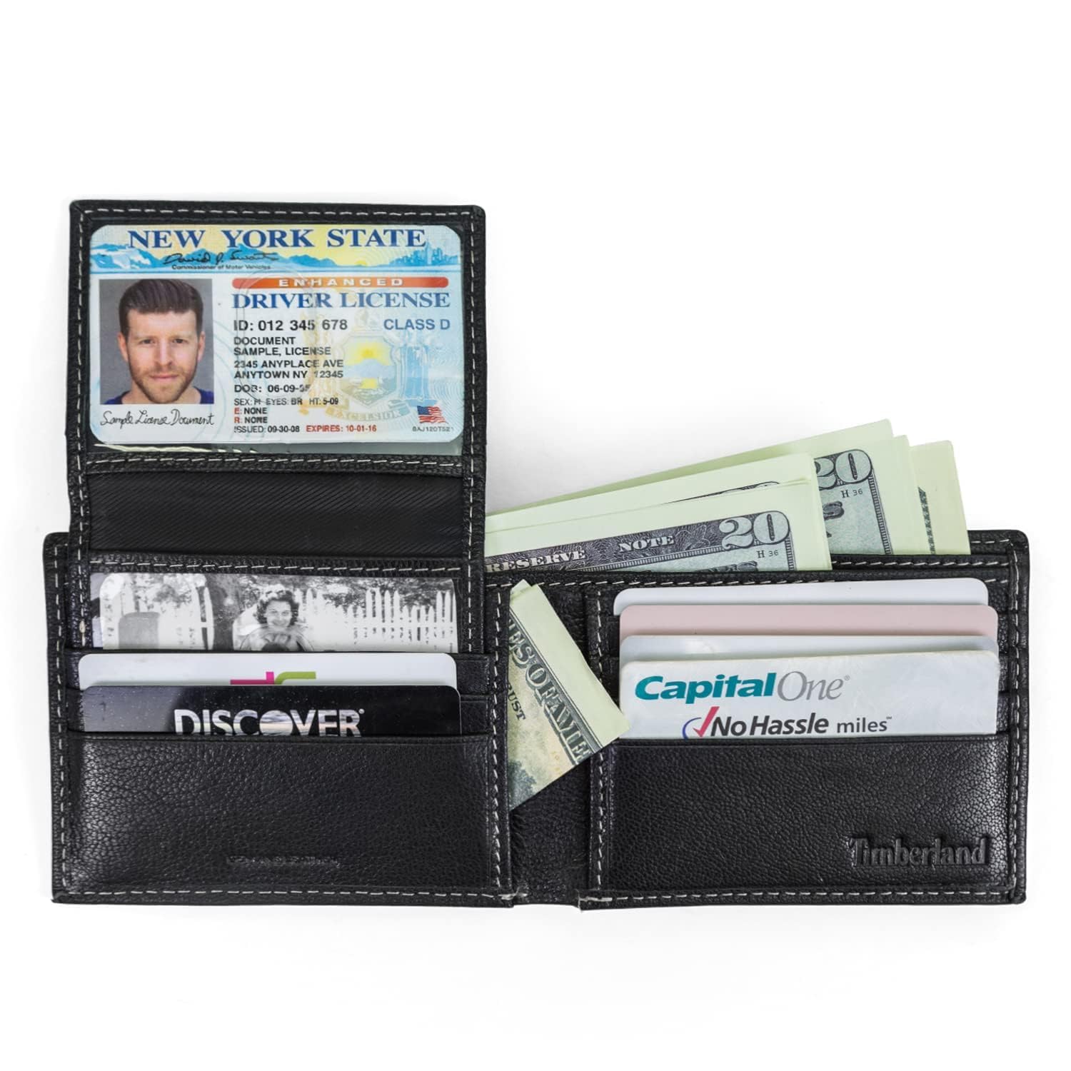 Timberland Men's Leather RFID Blocking Passcase Security Wallet, Black, One Size 🍁 All In One Marketplace Canada