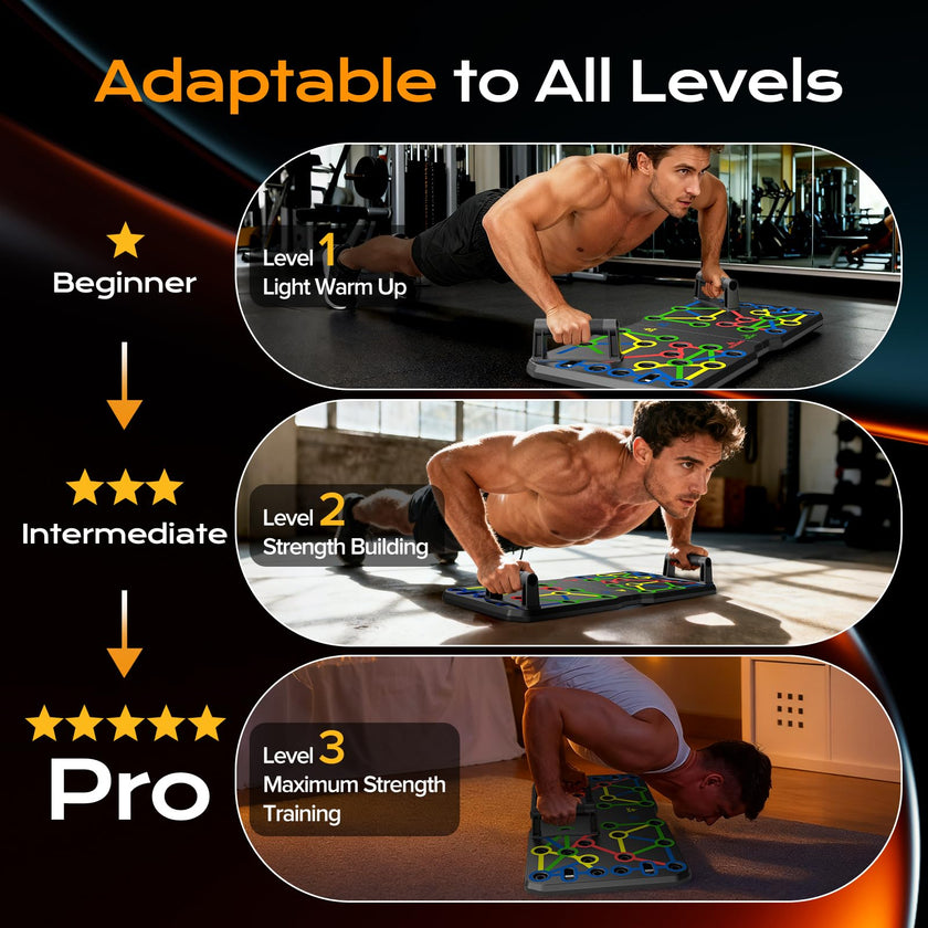 AERLANG Push Up Board-Large PushUps Portable Multi-Function Foldable Push Up Bar, Easy to Use Push up Handle Push Up Strength Training Push Up Stands Home Workout Equipment 🍁 All In One Marketplace Canada