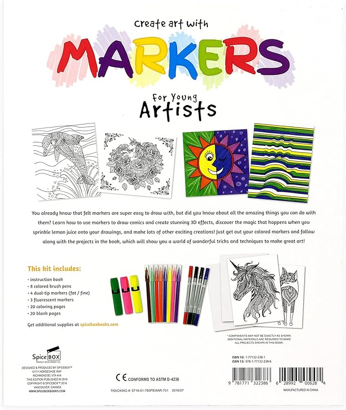 SpiceBox - PICASSO - CRÉEZ DES ŒUVRES D'ART AVEC DES STYLOS-MARQUEURS
