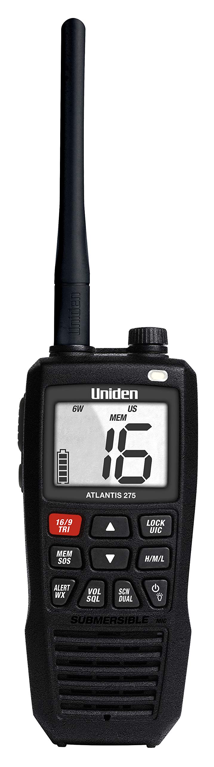 Uniden Atlantis 275 Handheld Two-Way VHF Marine Radio, Floating IPX8 Submersible Waterproof, Large Dual-Color Screen, 6-Watt, All USA/International/Canadian Marine Channels, NOAA Weather Alerts 🍁 All In One Marketplace Canada