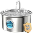Cat Water Fountain Stainless Steel: Cat Fountain for Drinking - 2.6L Pet Water Fountain Indoor Cats - Quiet Pets Waterer - Cats Water Dispenser - for Small Animals 🍁 All In One Marketplace Canada