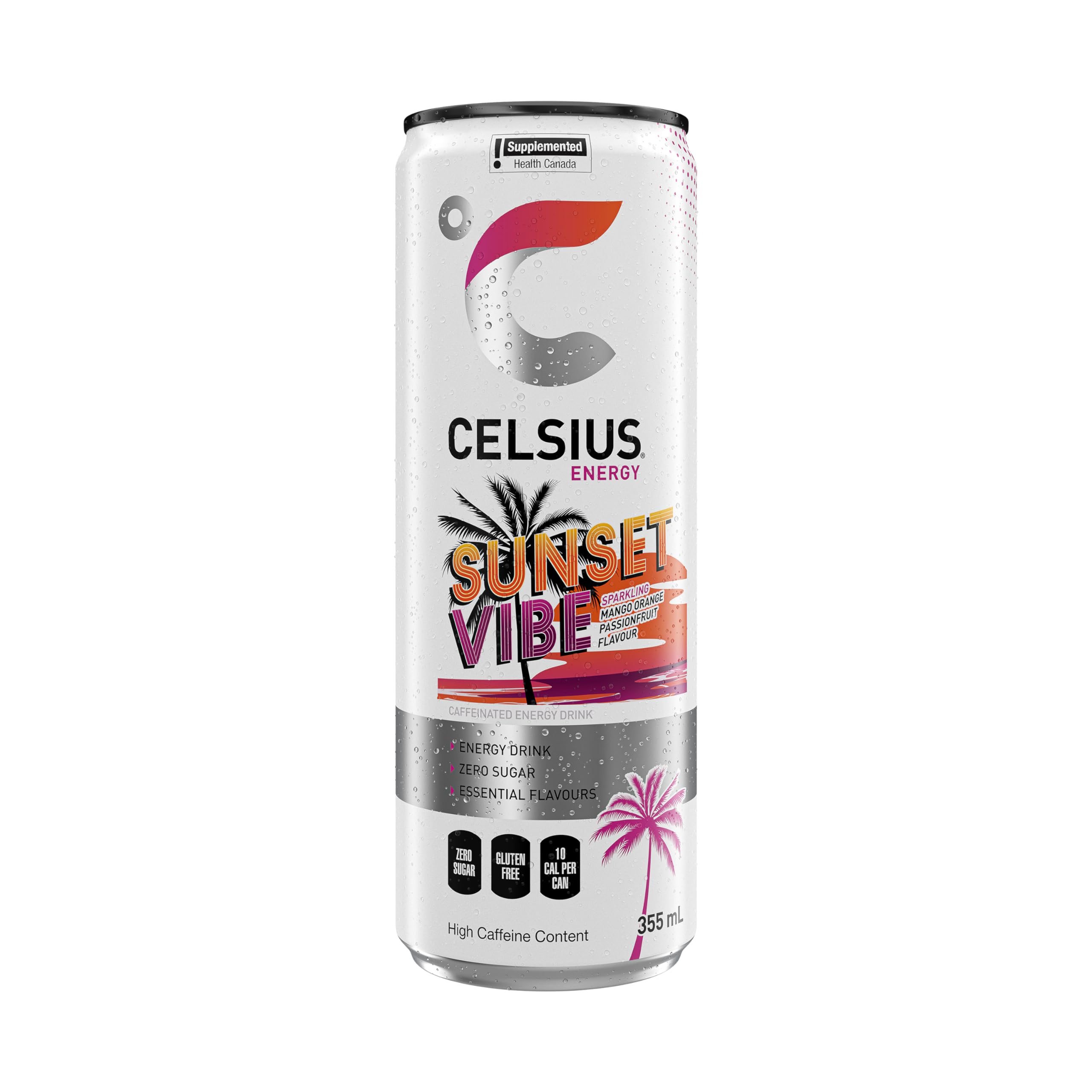 CELSIUS Sparkling Sunset Vibe, Zero Sugar Energy Drink, 355ml (Pack of 12) 🍁 All In One Marketplace Canada
