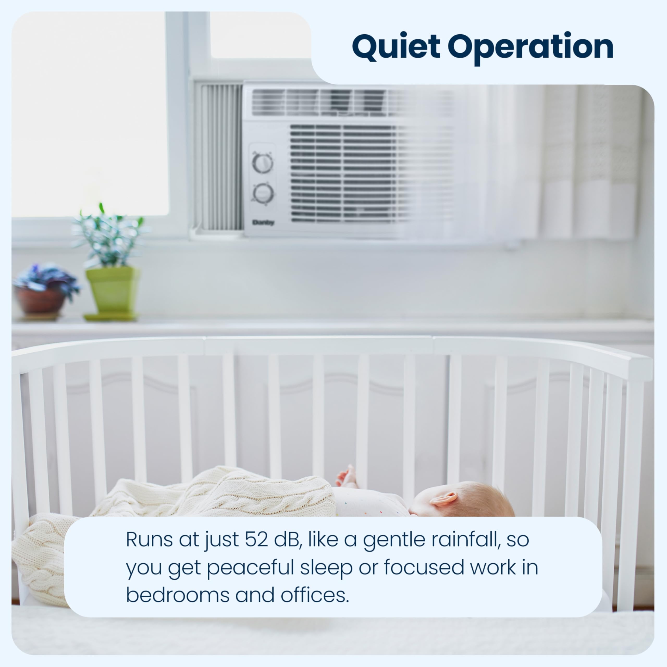 Danby DAC050MB1WDB 5,000 BTU Window Air Conditioner, 2 Cooling and Fan Settings, Easy to Use Mechanical Rotary Controls, Ideal for Rooms Up to 150 Square Feet 🍁 All In One Marketplace Canada