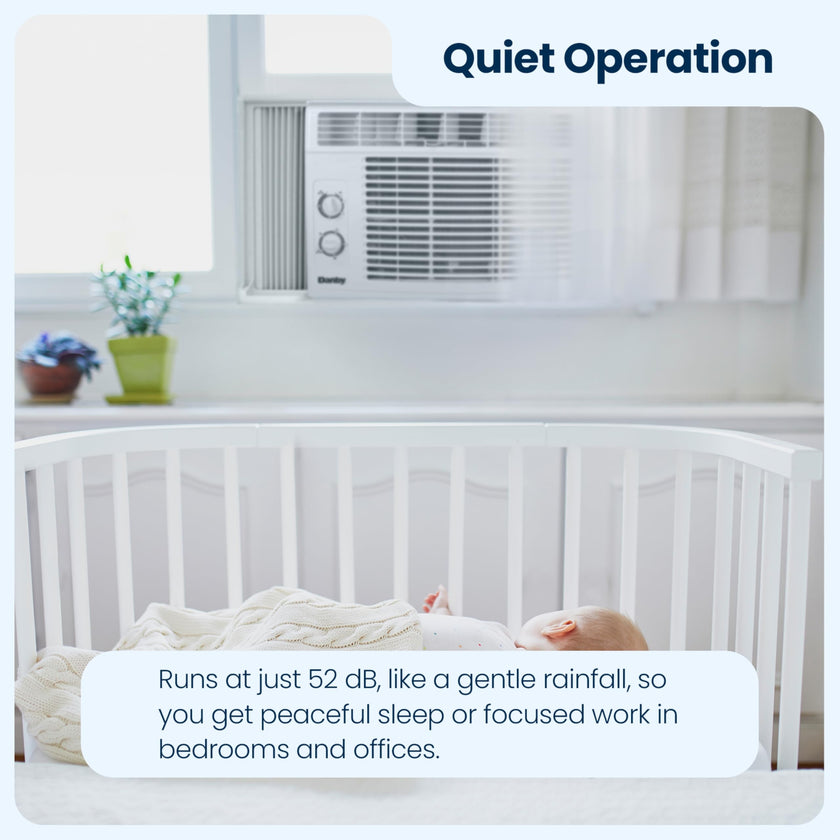 Danby DAC050MB1WDB 5,000 BTU Window Air Conditioner, 2 Cooling and Fan Settings, Easy to Use Mechanical Rotary Controls, Ideal for Rooms Up to 150 Square Feet 🍁 All In One Marketplace Canada