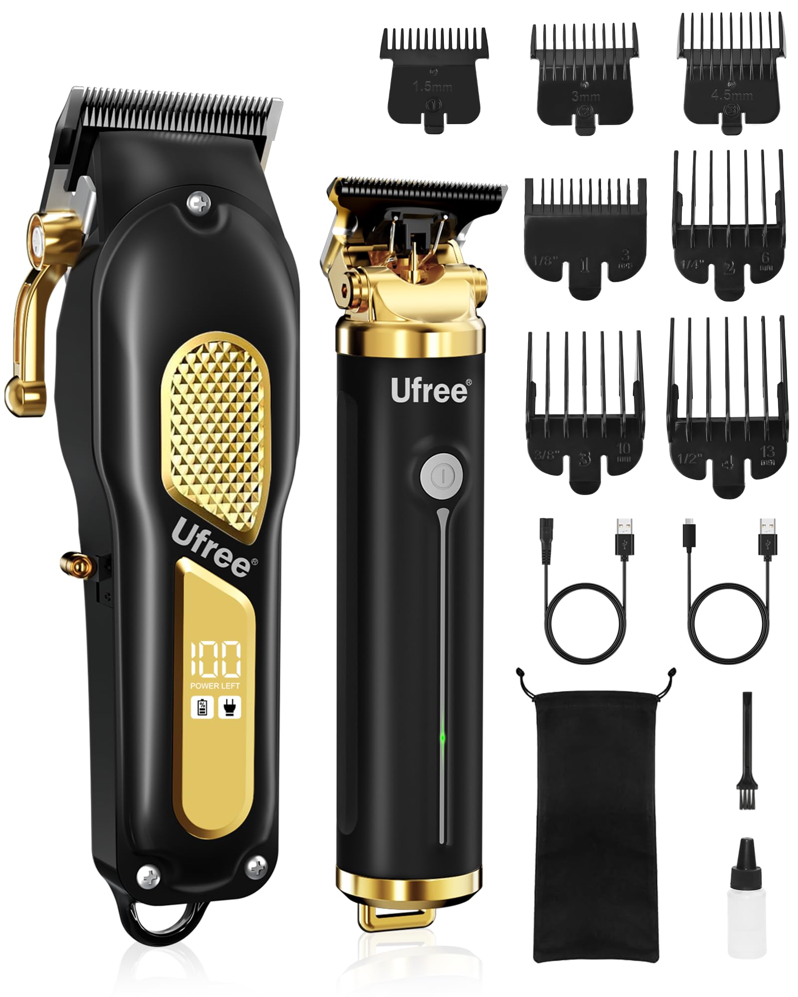 Ufree Hair Clippers for Men, Clippers and Trimmers Set, Cordless Barber Clippers, Grooming Kit, Gifts for Men 🍁 All In One Marketplace Canada