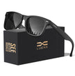 LUENX Polarized Sunglasses for Men Women UV400 Protection Non-mirrored Black Lens Matte Black Square Frame 54MM 🍁 All In One Marketplace Canada