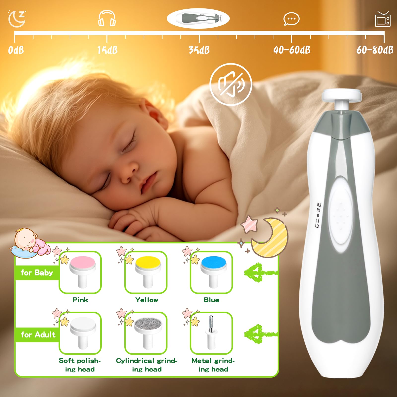 Baby Grooming Kit - 19 in 1 Nursery Essentials Baby Registry Shower Gift for Newborns, Infants, Toddlers, Boys, Girls Kids-Safety Baby Comb, Brush, Finger Toothbrush, Nail Clippers, Scissors(Grey White) 🍁 All In One Marketplace Canada