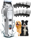 oneisall Dog Clippers for Grooming for Thick Heavy Coats/Low Noise Rechargeable Cordless Pet Shaver with Stainless Steel Blade/Waterproof Dog Shaver for Dogs Pets and Animals 🍁 All In One Marketplace Canada