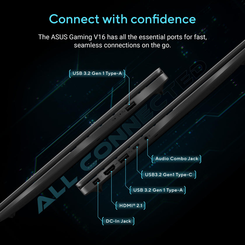 ASUS Gaming V16 Gaming Laptop, 16” 144Hz Anti-Glare Display, Intel Core 7 Processor 240H, GeForce RTX 3050, 16GB Memory, 1TB SSD, Windows 11 Home, V3607VJ-AS74-CA 🍁 All In One Marketplace Canada