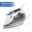 BEAUTURAL 1800-Watt Steam Iron with Digital LCD Screen, Double-Layer and Ceramic Coated Soleplate, 3-Way Auto-Off, 9 Preset Temperature and Steam Settings for Variable Fabric 🍁 All In One Marketplace Canada