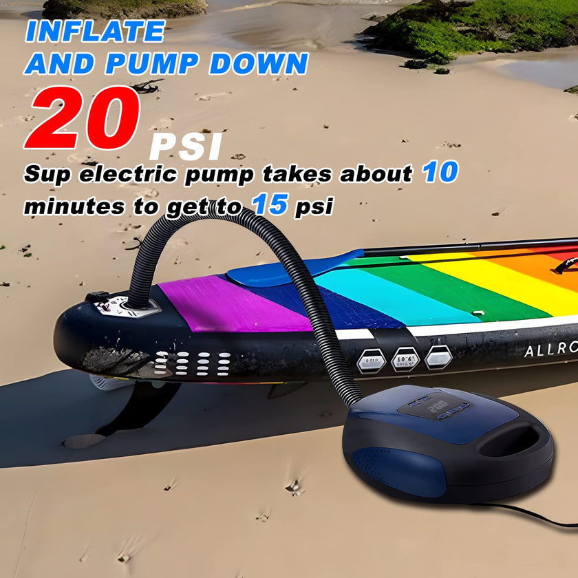 Paddle Board Pump, SUP Electric Air Pump, Portable 20 PSI Air Compressor, Auto-Off Inflation & Deflation Function with 12V DC Car Cigarette Lighter for Paddle Board,Inflatable Sups, Kayaks and Boats 🍁 All In One Marketplace Canada